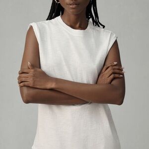 Anthropologie The Vinnie Cotton-Slub Crew-Neck Muscle Tee by Pilcro, EUC